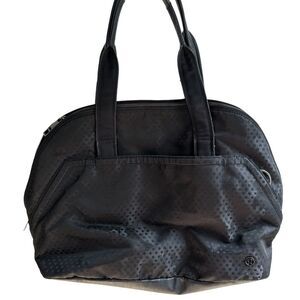 Lululemon Black Go Getter Duffle Bag 18x13x7 No Strap Overnight Gym Tote